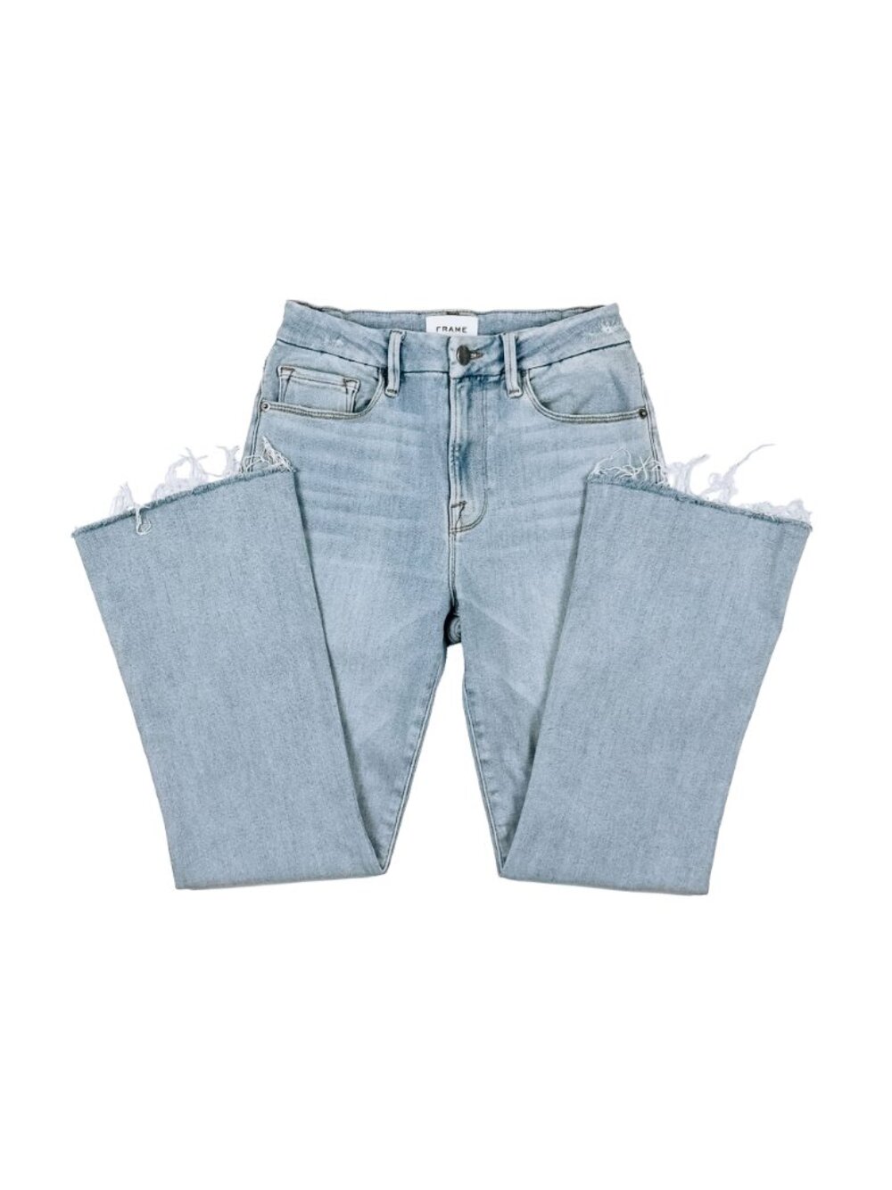 FRAME Le Crop Mini Boot Jeans 28 Alemany Road Light Wash LCMBRA801 - Picture 6 of 15